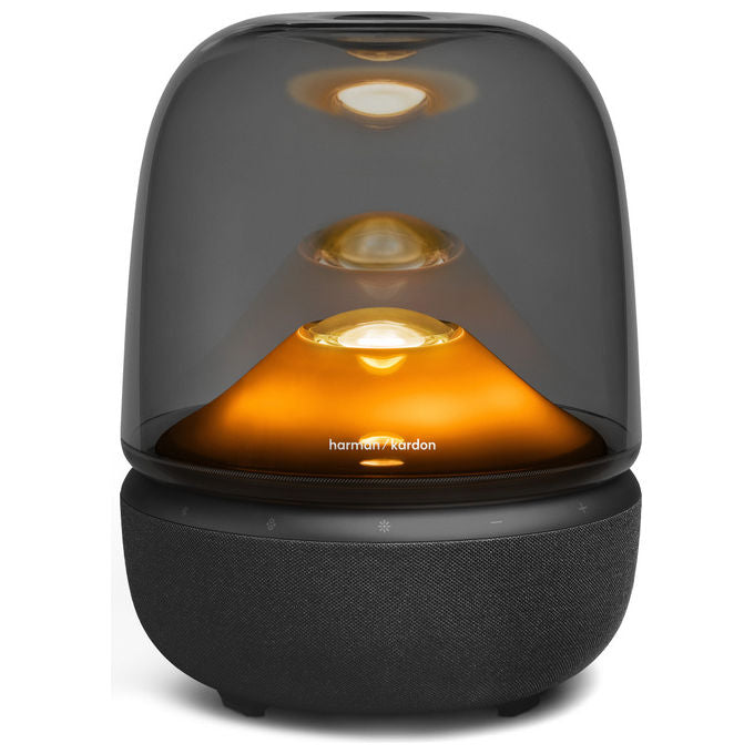 Harman-kardon Altoparlante Bluetooth Design a 3 Vie Auracast Luce Ambientale Colorata Nero