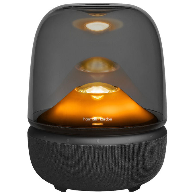 Harman-kardon Altoparlante Bluetooth Design a 3 Vie Auracast Luce Ambientale Colorata Nero