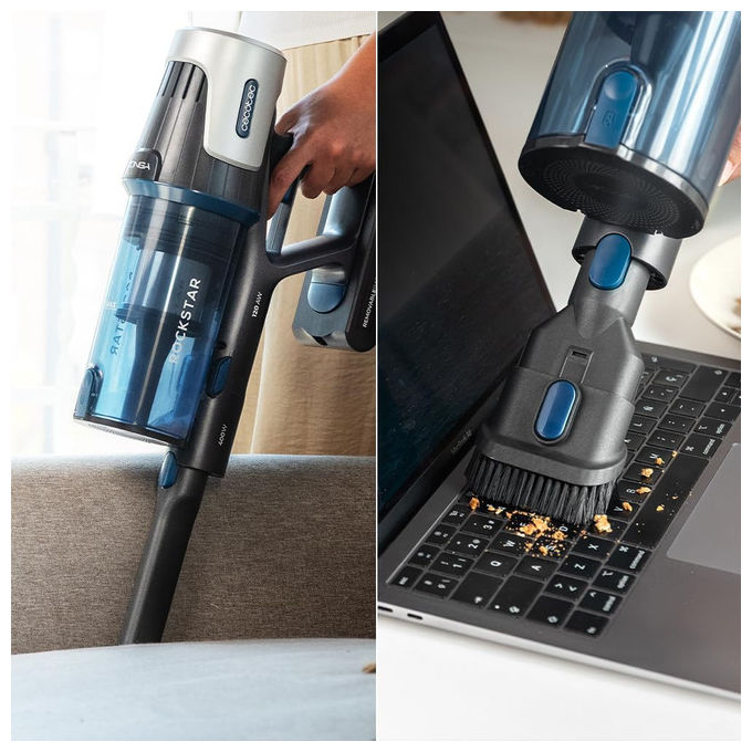 Cecotec A01_EU01_114475 Conga Rockstar RS50 Aspirapolvere Scopa Senza Fili 400W 120AW 0,5 L 60 min 130 m² 78 dB colore Nero Blu