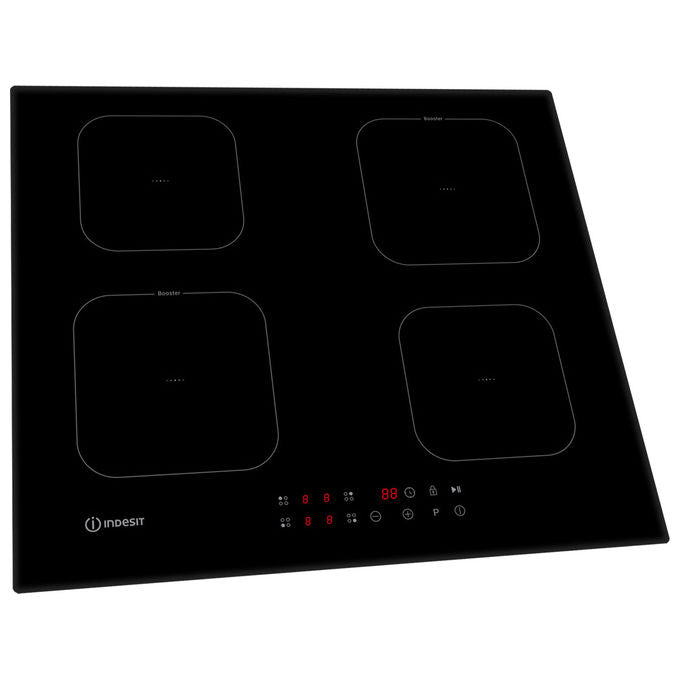 Indesit IS F 18Q60 NE, Piano Cottura a Induzione, 60cm, 4 Zone, Nero