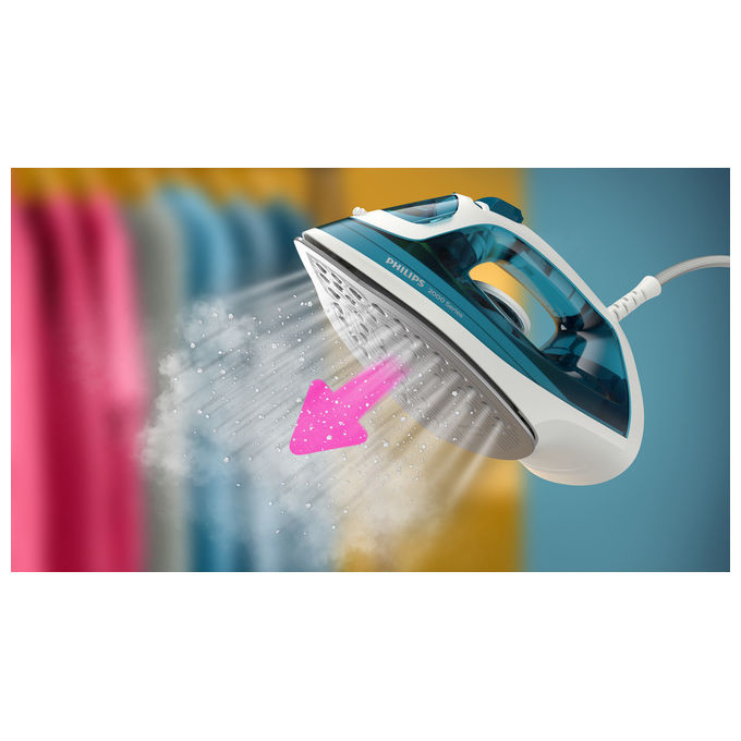 Philips DST2020-90 Serie 2000 Ferro da stiro a vapore Piastra in Ceramica 2000 W 25 g-min colpo vapore 110 g-min colore Acqua