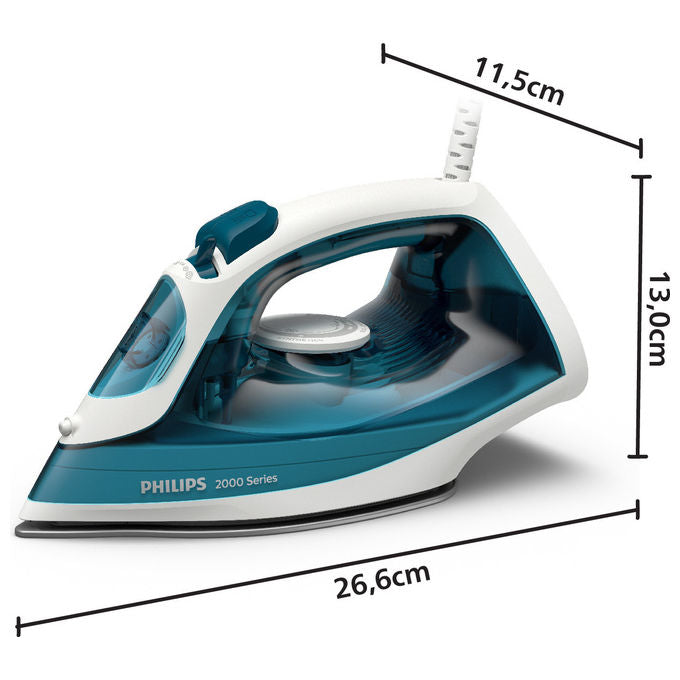Philips DST2020-90 Serie 2000 Ferro da stiro a vapore Piastra in Ceramica 2000 W 25 g-min colpo vapore 110 g-min colore Acqua