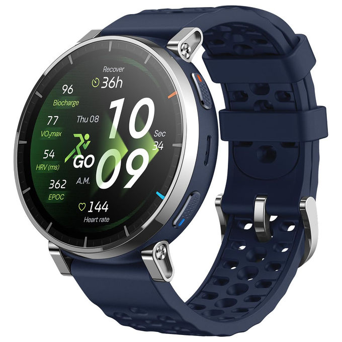 Amazfit, Smartwatch GPS Running Active 3 Premium, AMOLED 1.32'', NFC, Cardiofrequenzimetro, Mappe Offline, Android e iPhone