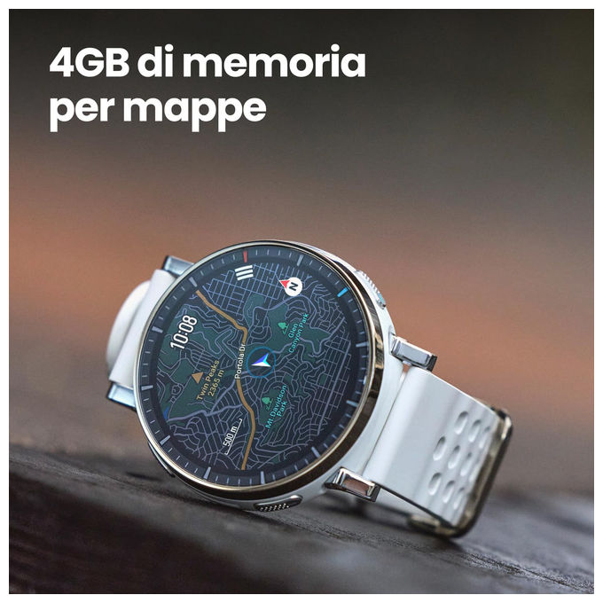 Amazfit, Smartwatch GPS Running Active 3 Premium, AMOLED 1.32'', NFC, Cardiofrequenzimetro, Mappe Offline, Android e iPhone