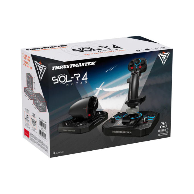 Thrustmaster Sol-R 4 HOTAS, Joystick con leva motore, USB, Nero, PC