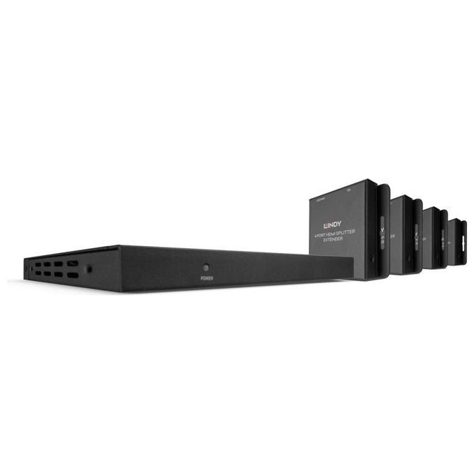 Lindy, Extender Splitter HDMI e IR, Cat.6 50m, 4 Porte