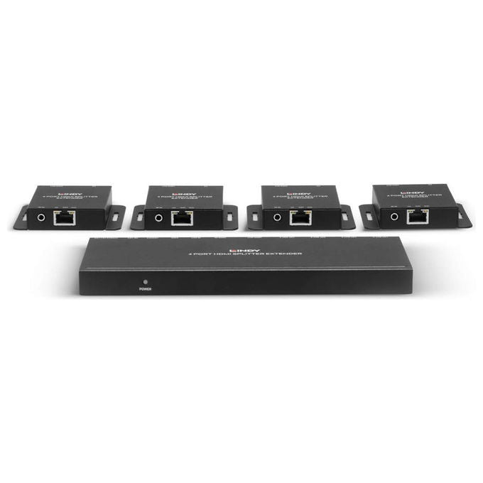 Lindy, Extender Splitter HDMI e IR, Cat.6 50m, 4 Porte