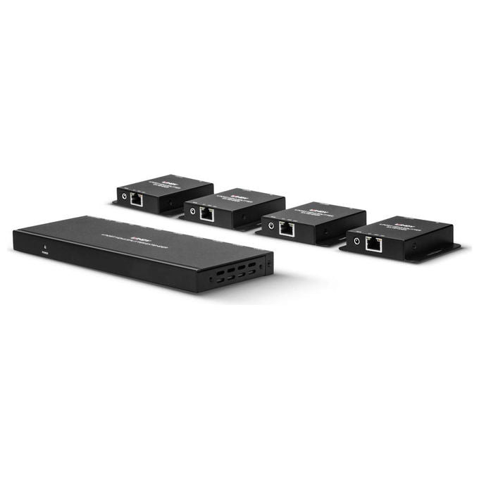 Lindy, Extender Splitter HDMI e IR, Cat.6 50m, 4 Porte