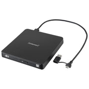 Intenso Masterizzatore CD-DVD Esterno USB 3.2 Slim EOD 400D Nero con Ashampoo Burning Studio