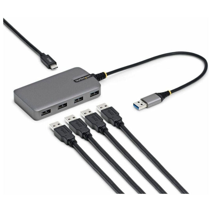 Startech.com Hub USB-A 4 Porte 5Gbps Alimentazione Bus Ingresso USB-C Cavo 30cm Portatile