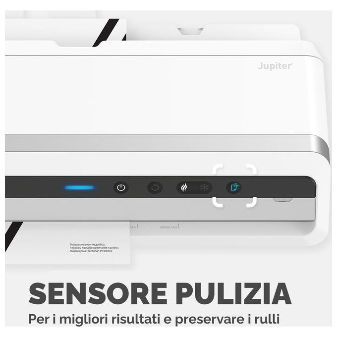 Fellowes Jupiter A3 Plastificatrice a Caldo Formato A3 Fino a 250 Micron Bianca
