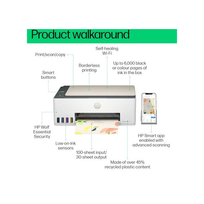 HP Smart Tank 5107, Stampante inkjet multifunzione a colori