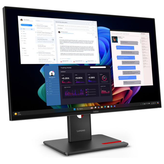Lenovo ThinkVision T27UD-40, 27'', Monitor 4K Ultra HD, IPS, Nero