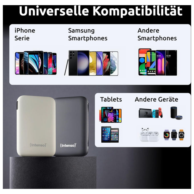 Intenso Power Bank S10000 10000 mAh Grigio