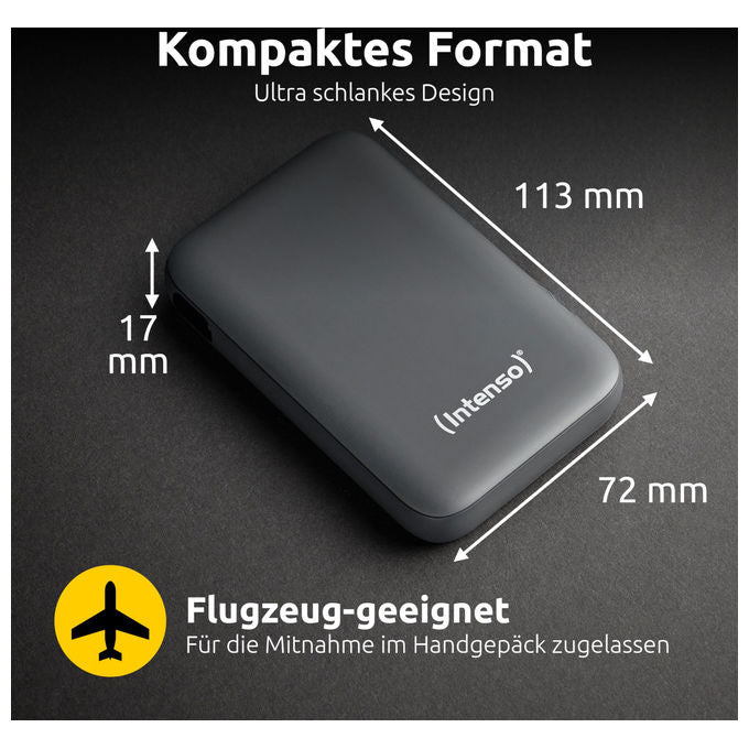 Intenso Power Bank S10000 10000 mAh Grigio