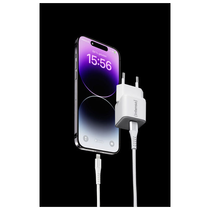 Intenso Caricabatterie Universale Ricarica Rapida 1 Porta USB-C Bianco