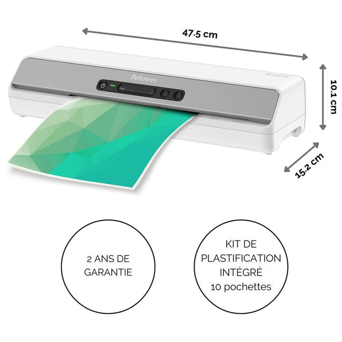 Fellowes Plastificatrice A3 Amaris Riscaldamento Rapido 175 Micron 6 Rulli