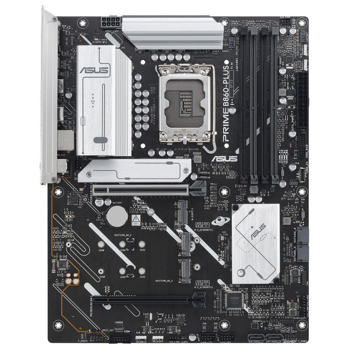 ASUS, Scheda Madre ATX Intel B860-PLUS-CSM, 8+1+1+1 Fasi Alimentazione, DDR5, PCIe 5.0, 3 Slot M.2, Ethernet 2.5 GB, Nera
