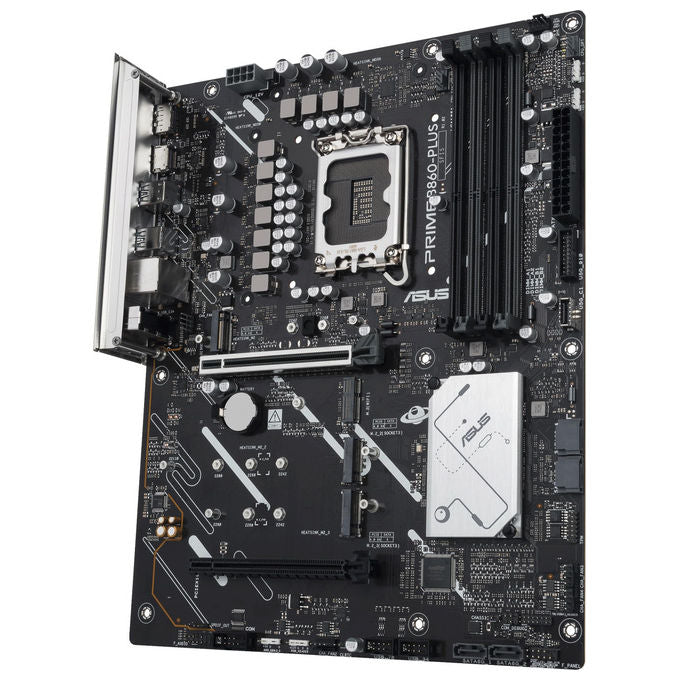 ASUS, Scheda Madre ATX Intel B860-PLUS-CSM, 8+1+1+1 Fasi Alimentazione, DDR5, PCIe 5.0, 3 Slot M.2, Ethernet 2.5 GB, Nera