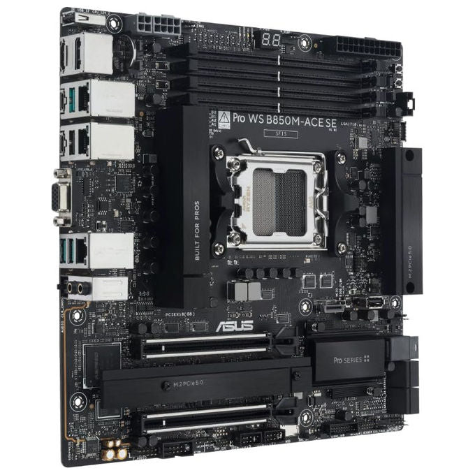 ASUS Scheda Madre PRO WS B850M-ACE SE Socket AM5 Micro ATX PCIe 5.0 Ethernet 10 GbE