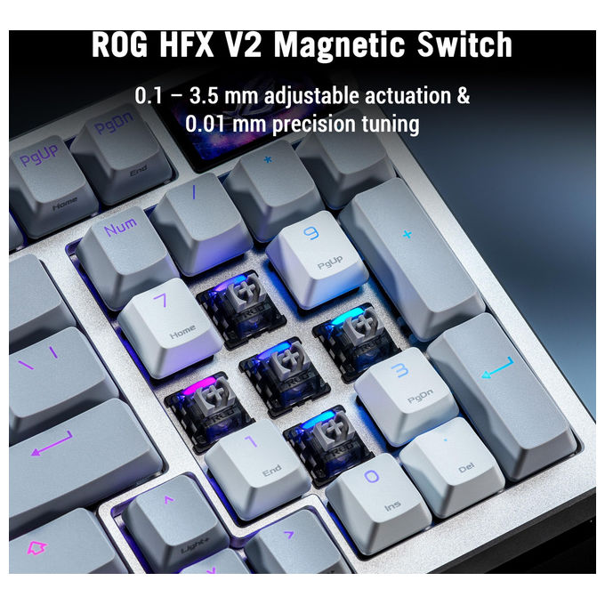 ASUS ROG Azoth 96 HE Tastiera Gaming Switch Magnetici HFX V2 Sensore Hall RGB Wireless Nera