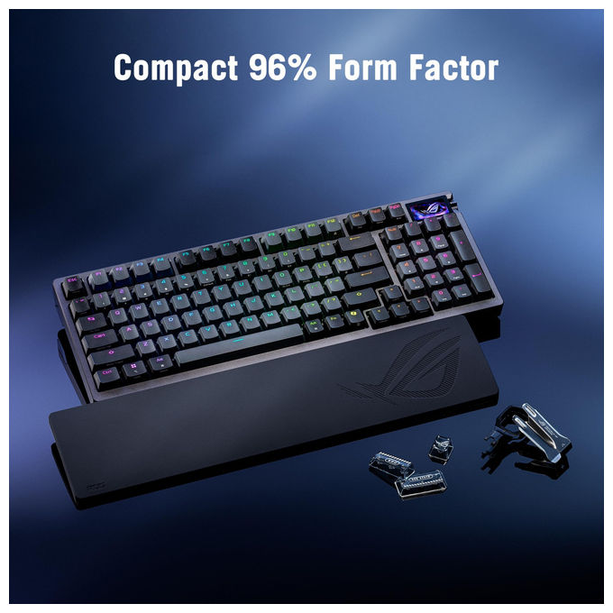 ASUS ROG Azoth 96 HE Tastiera Gaming Switch Magnetici HFX V2 Sensore Hall RGB Wireless Nera