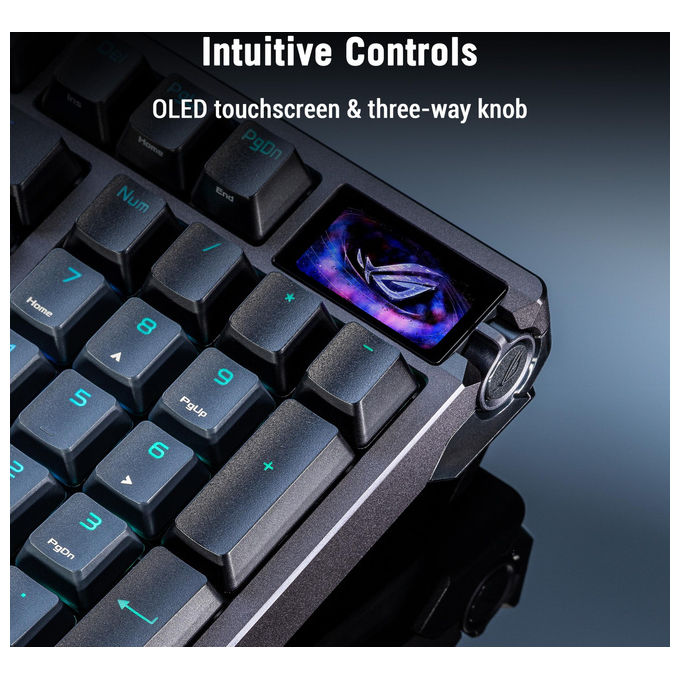 ASUS ROG Azoth 96 HE Tastiera Gaming Switch Magnetici HFX V2 Sensore Hall RGB Wireless Nera