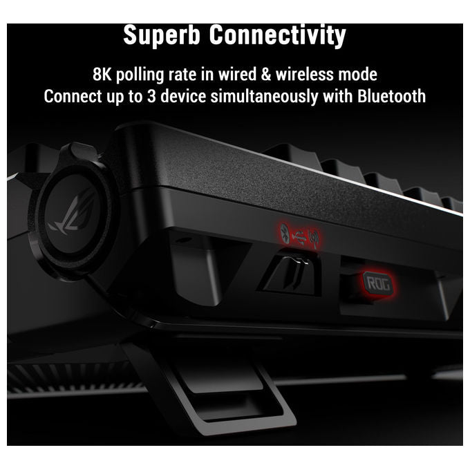 ASUS ROG Azoth 96 HE Tastiera Gaming Switch Magnetici HFX V2 Sensore Hall RGB Wireless Nera
