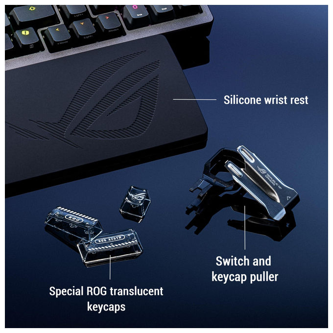 ASUS ROG Azoth 96 HE Tastiera Gaming Switch Magnetici HFX V2 Sensore Hall RGB Wireless Nera