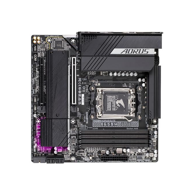 Gigabyte, Scheda Madre B650M Aorus Elite, Supporta AMD Ryzen 9000, DDR5 8000 MHz, PCIe 5.0, LAN 2.5GbE