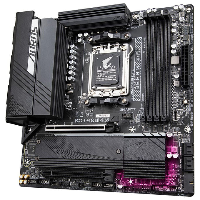 Gigabyte, Scheda Madre B650M Aorus Elite, Supporta AMD Ryzen 9000, DDR5 8000 MHz, PCIe 5.0, LAN 2.5GbE