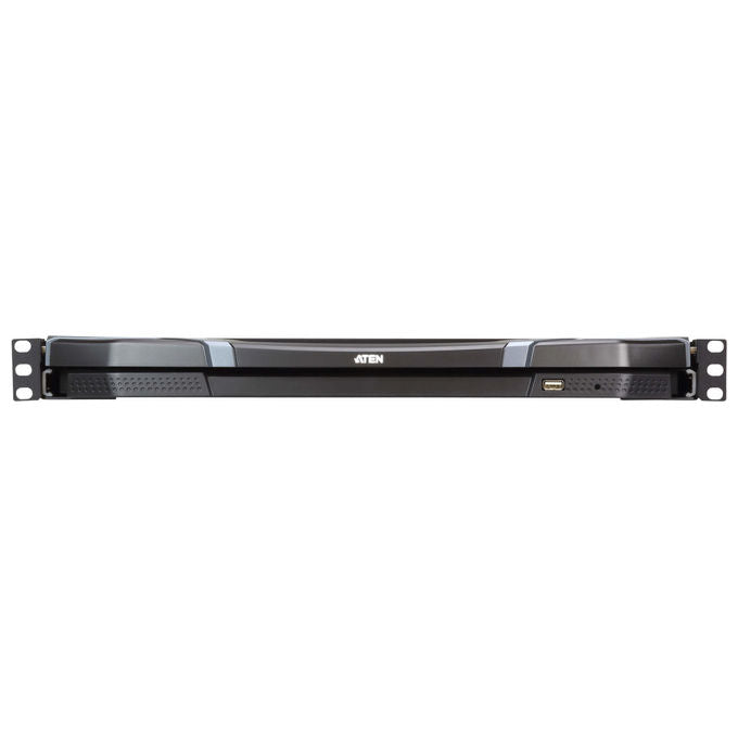 Aten CL3800NW Console KVM LCD Rack 1U 18.5'' Full HD Dual Rail HDMI DVI VGA Tastiera QWERTY UK Touchpad colore Nero