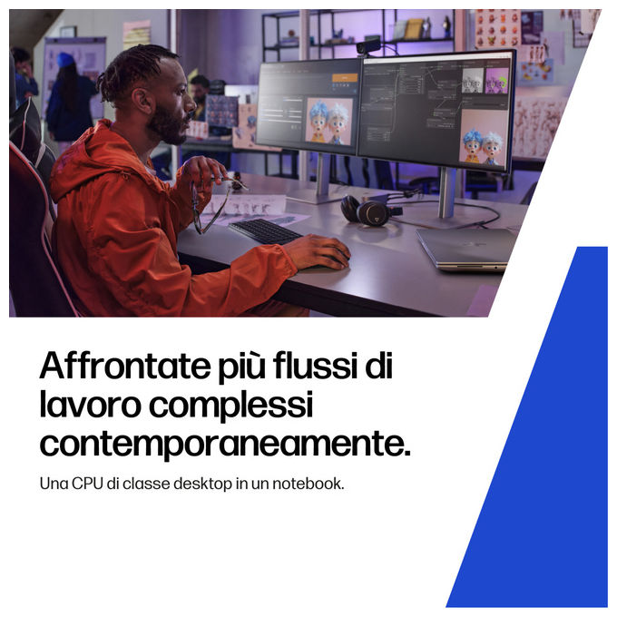 HP D5JQ3ET ZBook Fury G1i Workstation Mobile Intel Core Ultra 7 255HX 18 pollici 32GB RAM NVIDIA RTX PRO 2000 SSD 1TB Windows 11 Pro colore Argento