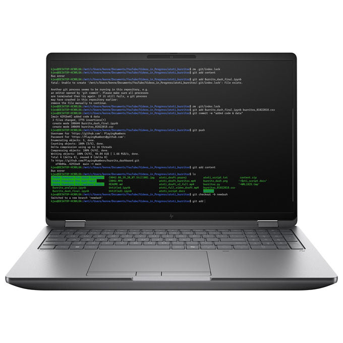 HP D5JP8ET ZBook Fury G1i Workstation Mobile Intel Core Ultra 7 255HX 32GB RAM 1TB SSD NVIDIA RTX PRO 2000 16 pollici Windows 11 Pro colore Argento