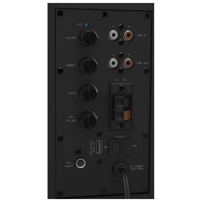 Empire Media, Altoparlante 2-Vie, 250W, Bianco, Montabile a Parete