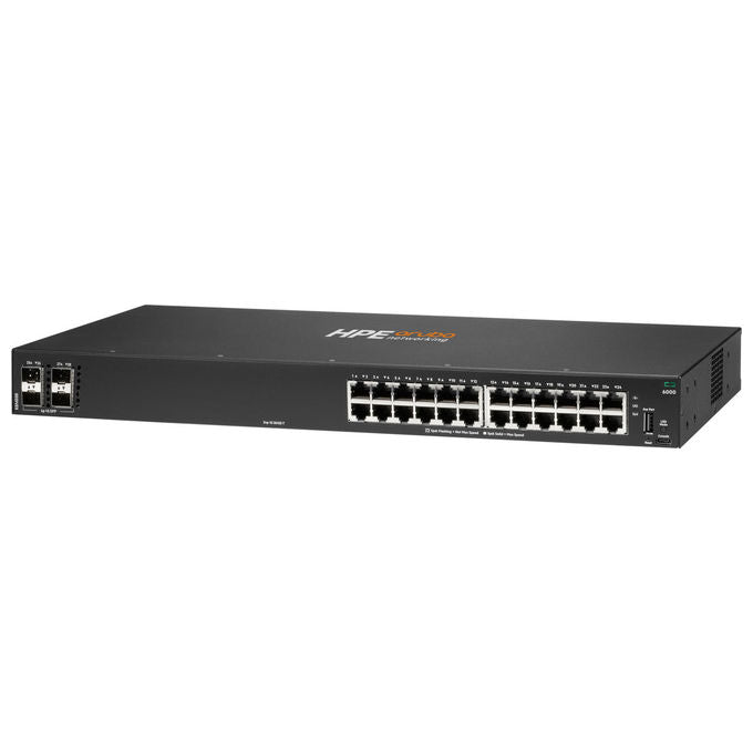 Hpe Aruba Networking CX 6000, Switch Gestito, 24 Porte Gigabit Ethernet, 4 Porte Sfp 1G