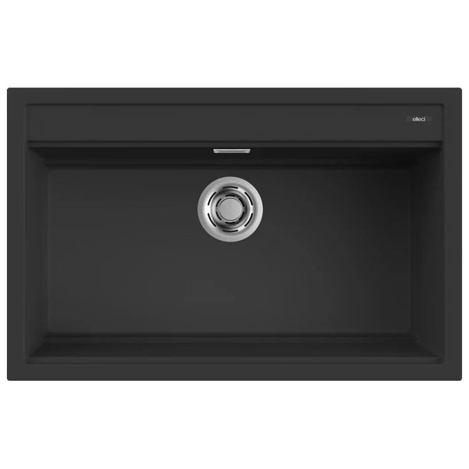 Elleci Lavello Sottopiano Quadrato Granitek Nero 790x510 mm Best 130