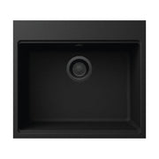 Elleci Time 105 Total Black Lavello da Incasso Granitek Nero Mono Splitvasca 57x51 cm