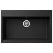 Elleci Time 130 LG213040 Lavello Incasso Granitek Matt Nero 40 Mono Splitvasca Sopratop