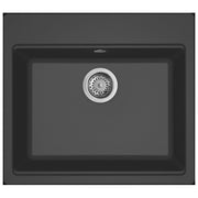 Elleci, Lavello da Incasso Granitek, Time 105, Monovasca, 57x51 cm, Nero Matt