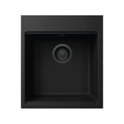 Elleci Time 102 Lavello da Incasso Mono Splitvasca 45 x 51 cm Granitek Matt Nero
