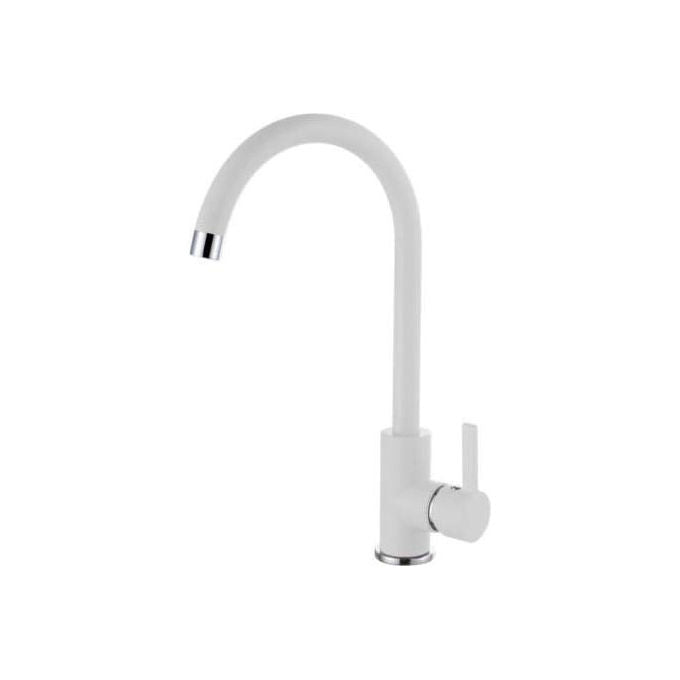 Elleci Miscelatore Cucina Granitek Bianco Mono Splitcomando Canna Alta