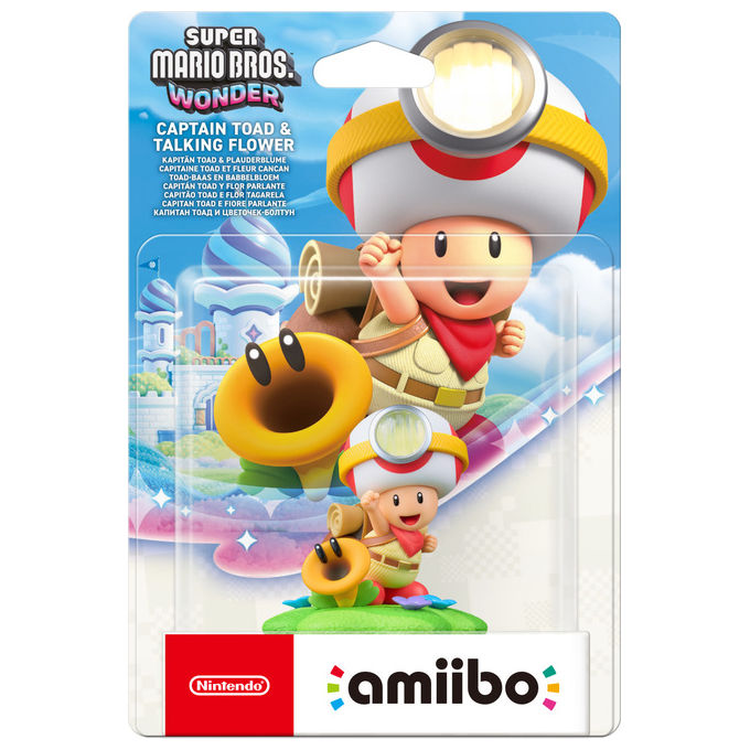 Nintendo Amiibo Capitano Toad e Fiore Chiacchierone Super Mario Bros. Wonder