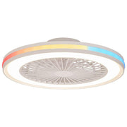 Mantra 8435153278617 Gamer Ventilatore da Soffitto LED 60W RGB 800 lm Telecomando colore Bianco