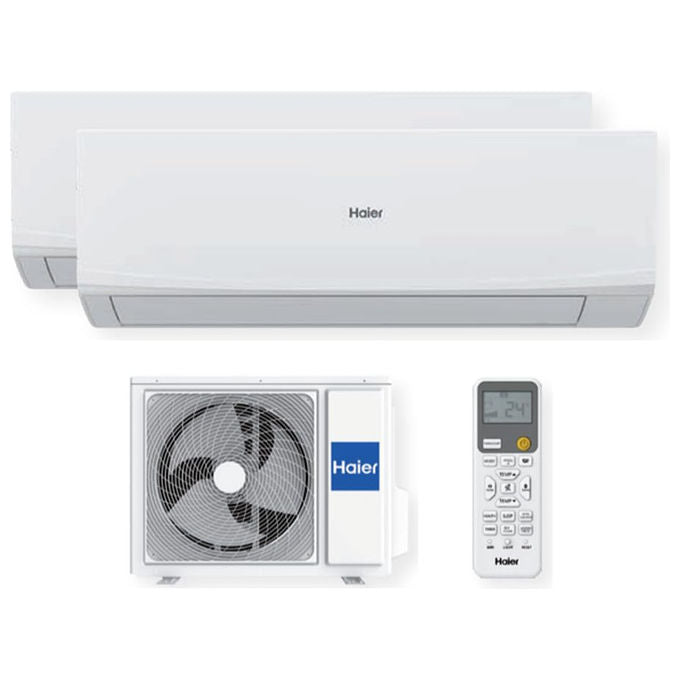 Haier Sphera, Climatizzatore Dual 9000+12000 BTU, R32 Inverter, Self Clean, UVC Pro, Wifi, A++A+