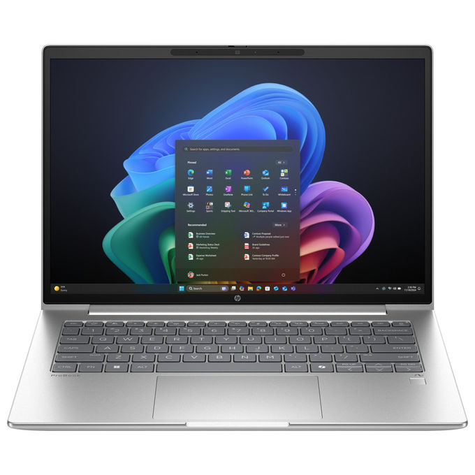 HP D76DRAT ProBook 4 G1q Notebook 14 pollici Snapdragon X1-26-100 SSD 512 GB RAM 16 GB WUXGA Windows 11 Pro Argento