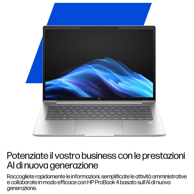 HP D76DRAT ProBook 4 G1q Notebook 14 pollici Snapdragon X1-26-100 SSD 512 GB RAM 16 GB WUXGA Windows 11 Pro Argento