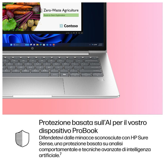 HP ProBook 4 G1i Intel Core Ultra 5 16GB RAM 512GB SSD 14 pollici Argento Windows 11 Pro