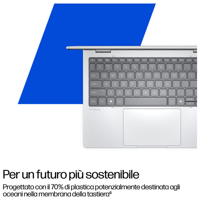 HP D76M2ET EliteBook 8 Flip G1i Notebook Ibrido 2 in 1 Intel Core Ultra 5 16GB 512GB SSD Windows 11 Pro Argento