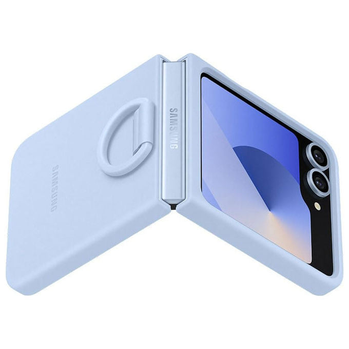 Samsung, Cover in Silicone con Anello, Blu, per Galaxy Z Flip6, EF-PF741TLEGWW